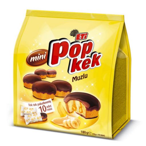 ETI POPKEK 180GR MUZLU 10LU MINI. ürün görseli