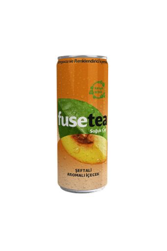 FUSE TEA CAN 330ML SEFTALI. ürün görseli