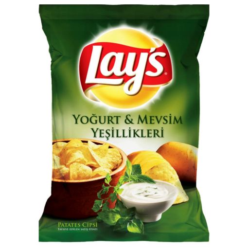 LAYS 100GR YOGURT MEVSIM YESILLIKLI. ürün görseli