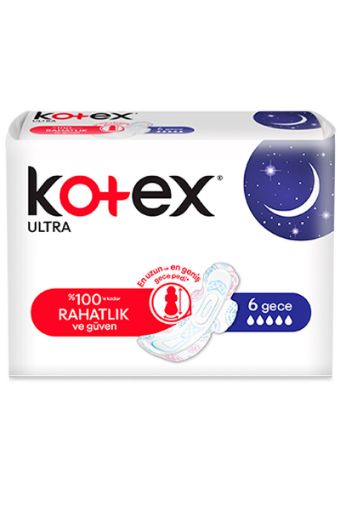 KOTEX TEKLI ULTRA GECE 6LI YENI. ürün görseli