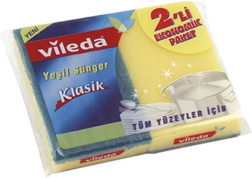 VILEDA DUZ YESIL SUNGER 1+1. ürün görseli